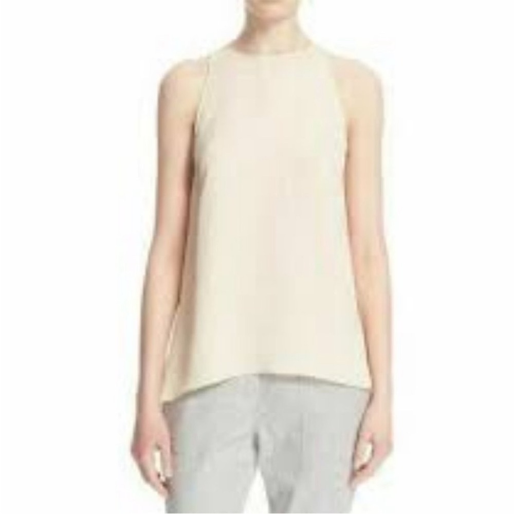 Theory Cream Sleeveless Shell Top